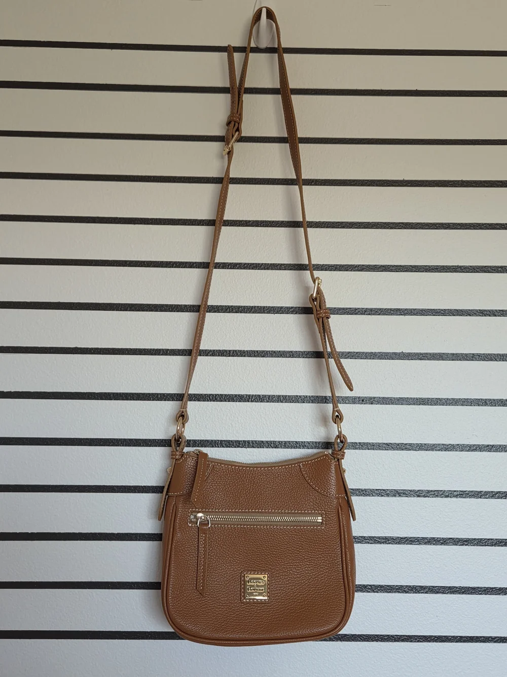 Dooney & Bourke Tan Pebble Leather Crossbody Bag